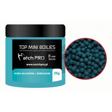 Match Pro Top Mini Boilies Drilled Bubblegum 8mm